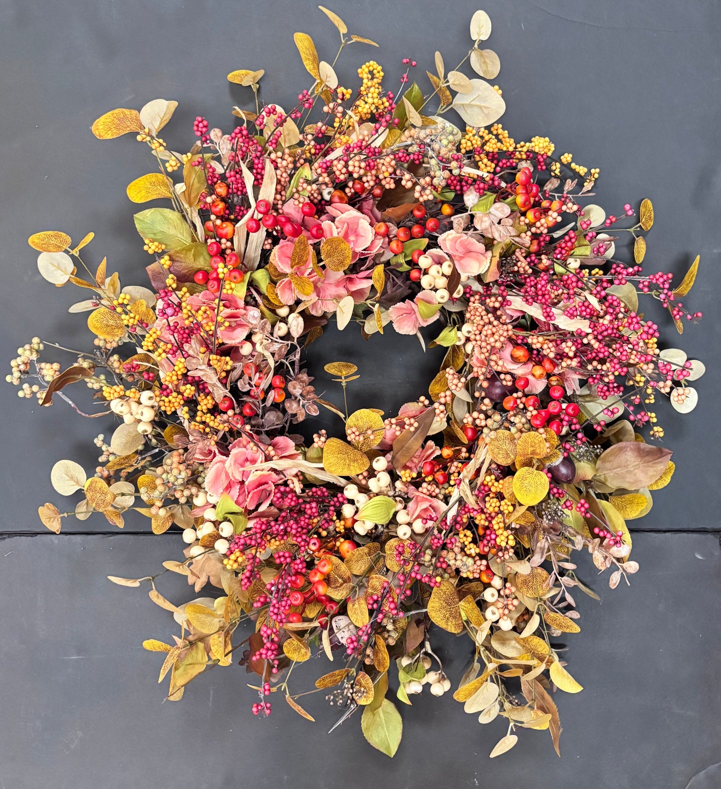 Pink Berry Fall Wreath