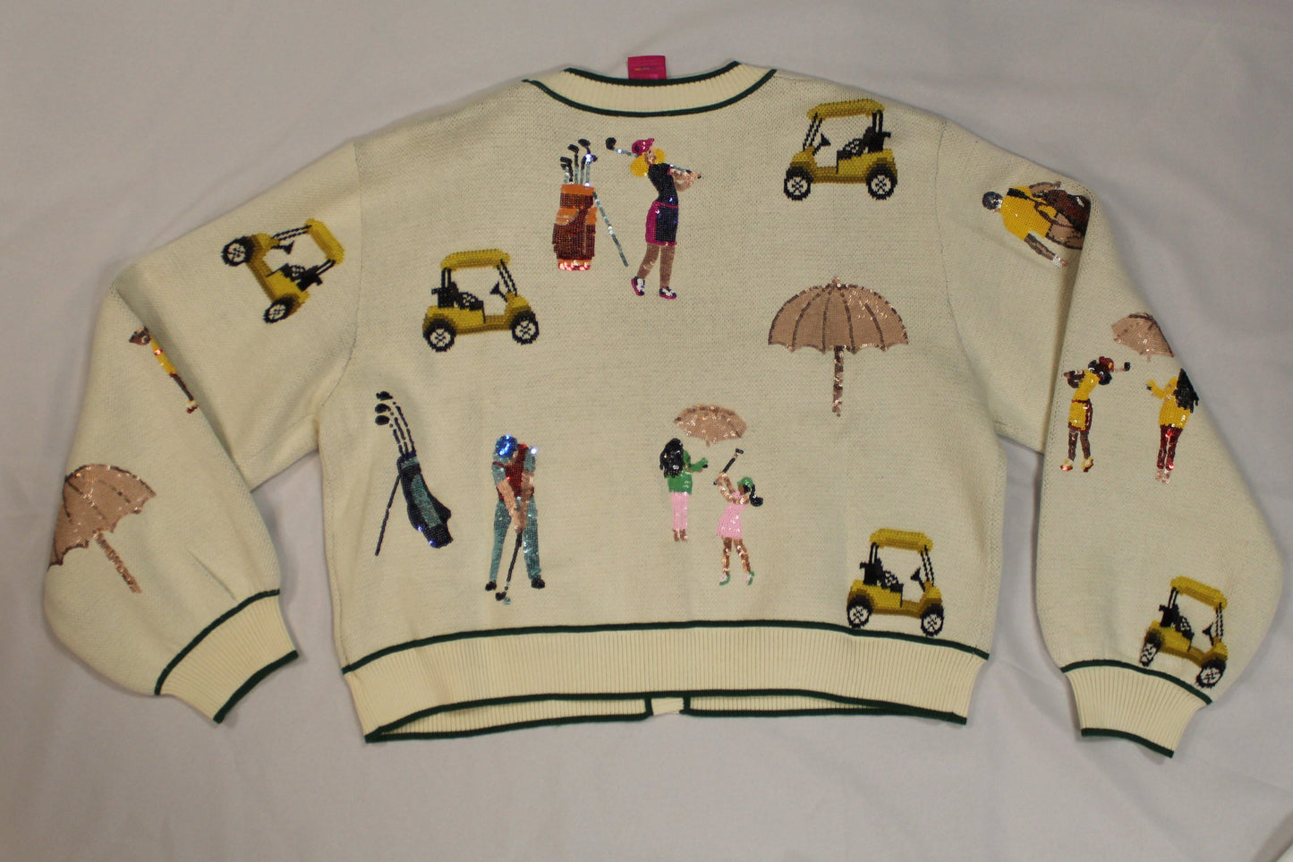 White Multi Golf Icon Cardigan