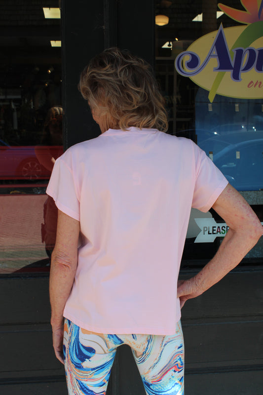 Queen of Sparkles Light Pink 'USA' Bandana Tee