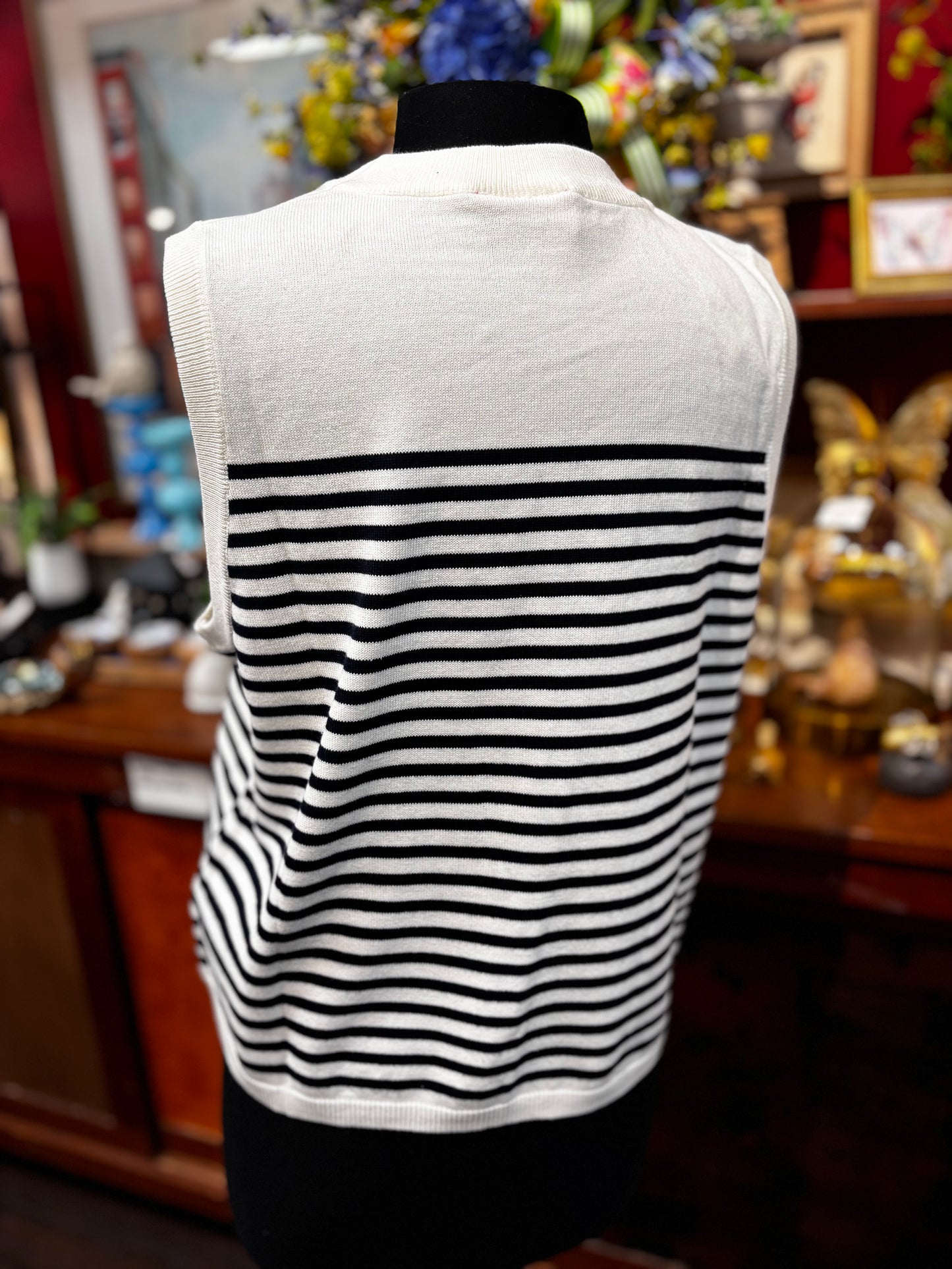Queen of Sparkles Knit American Flag Stripe Tank