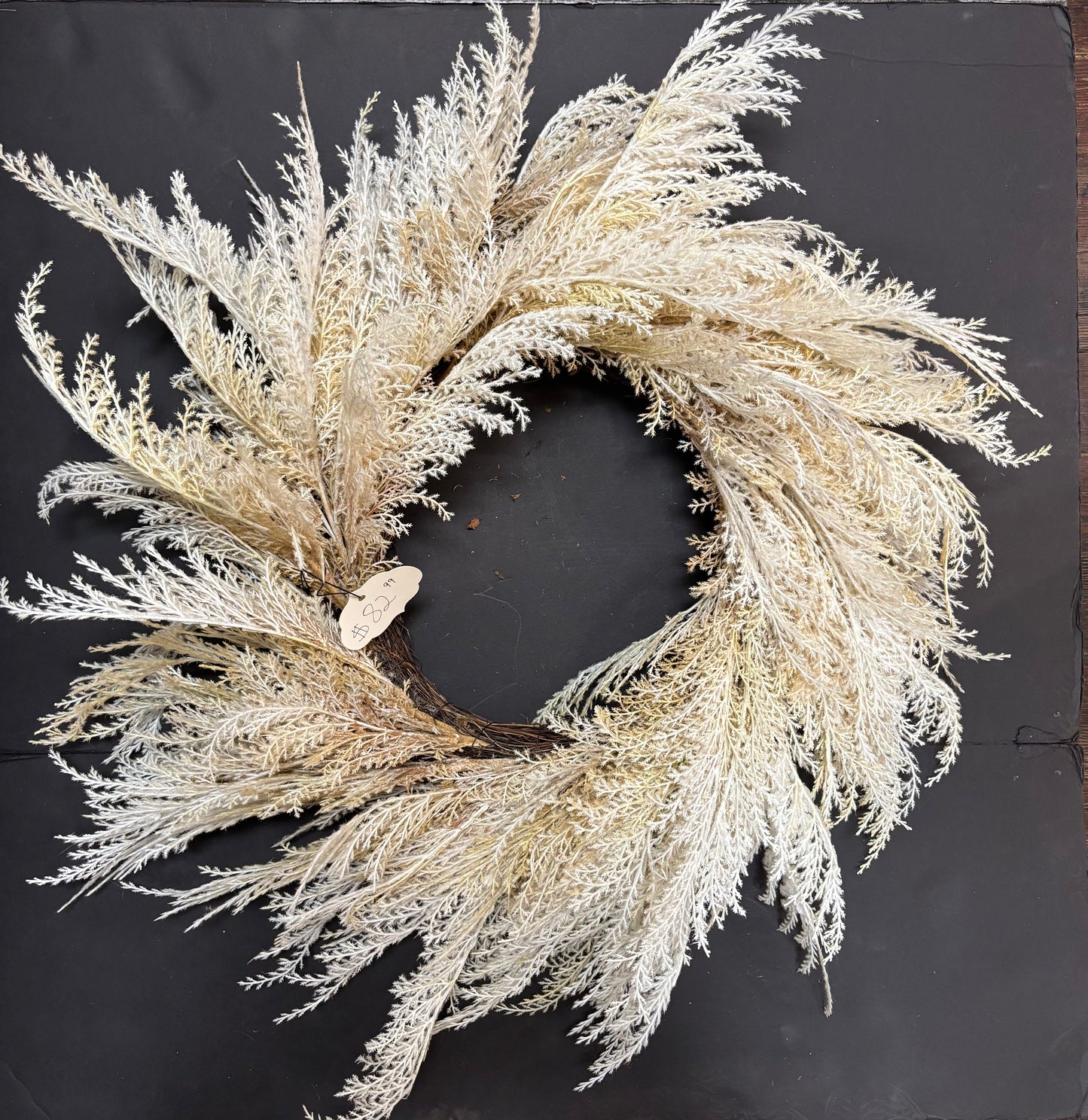 Organic Cream Feather Wreath