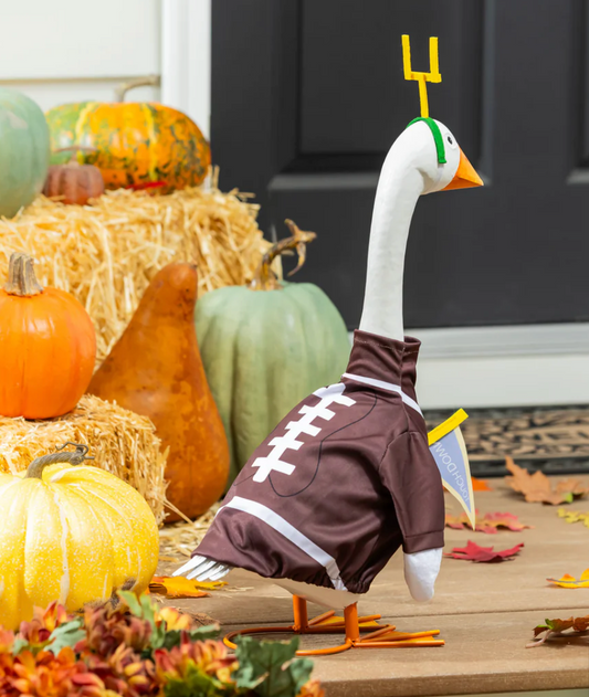 Giddy the Porch Goose Football Post Outfit