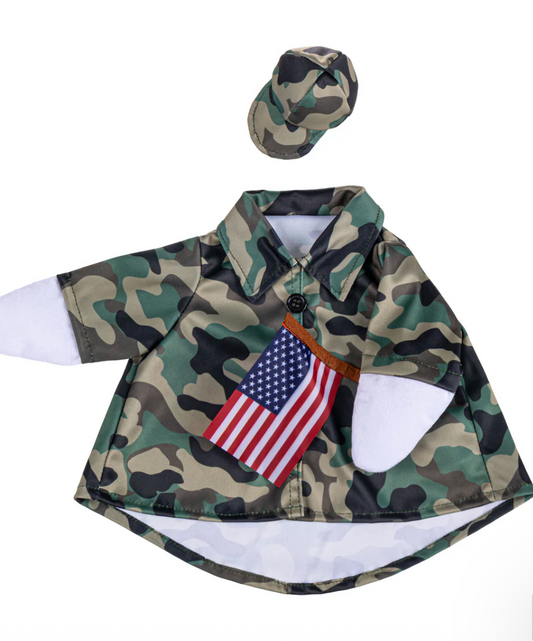 Giddy the Porch Goose Camo Outfit