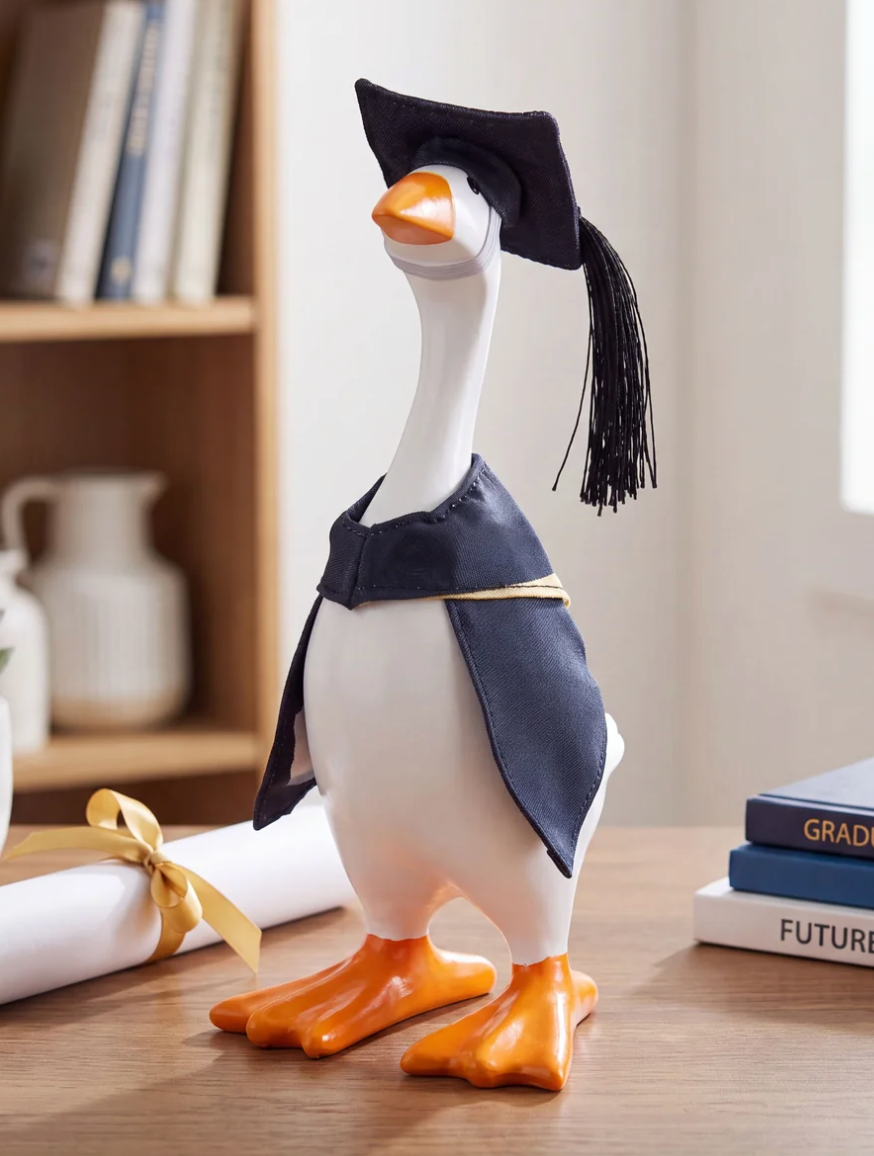 Gordy the Desktop Goose Graduation Outfit