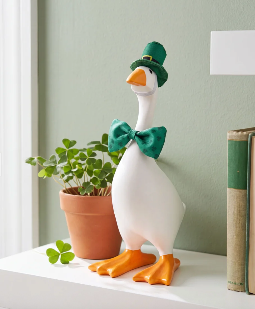 Gordy The Desktop Goose St. Patrick's Day Outfit