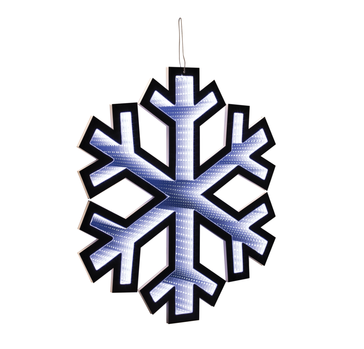 Snowflake Hanging Infinity Light, UL Plug In