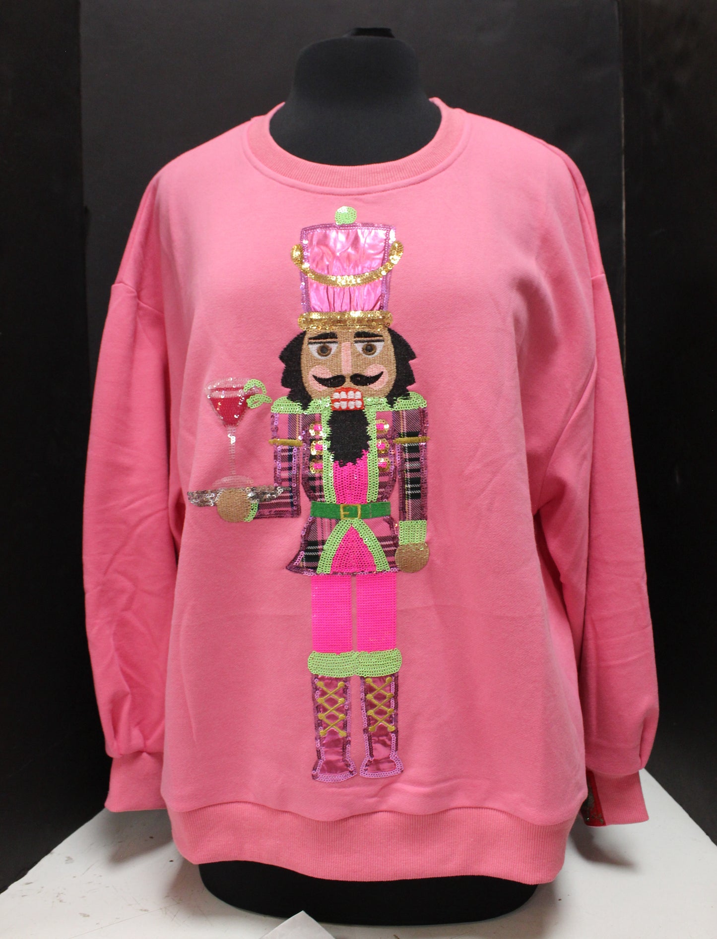Hot Pink Serving Cosmo Nutcracker Sweatshirt