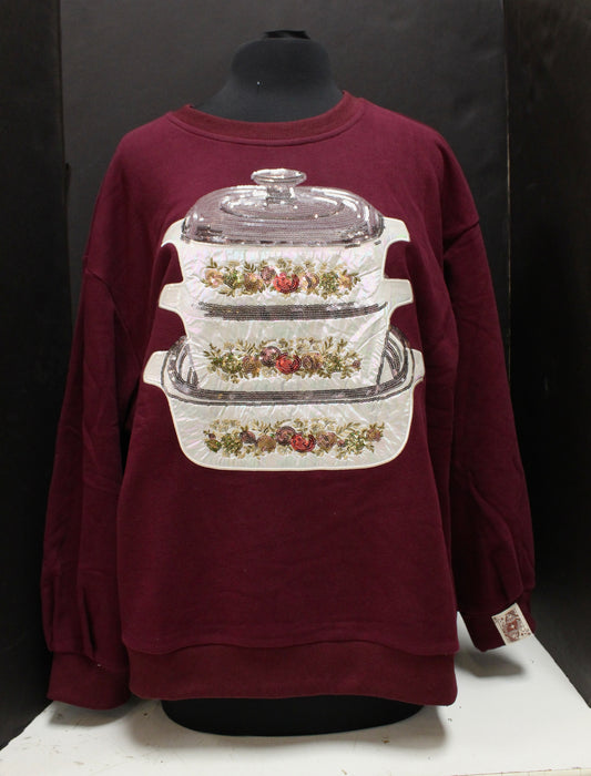 Maroon Vintage Corning Ware Sweatshirt
