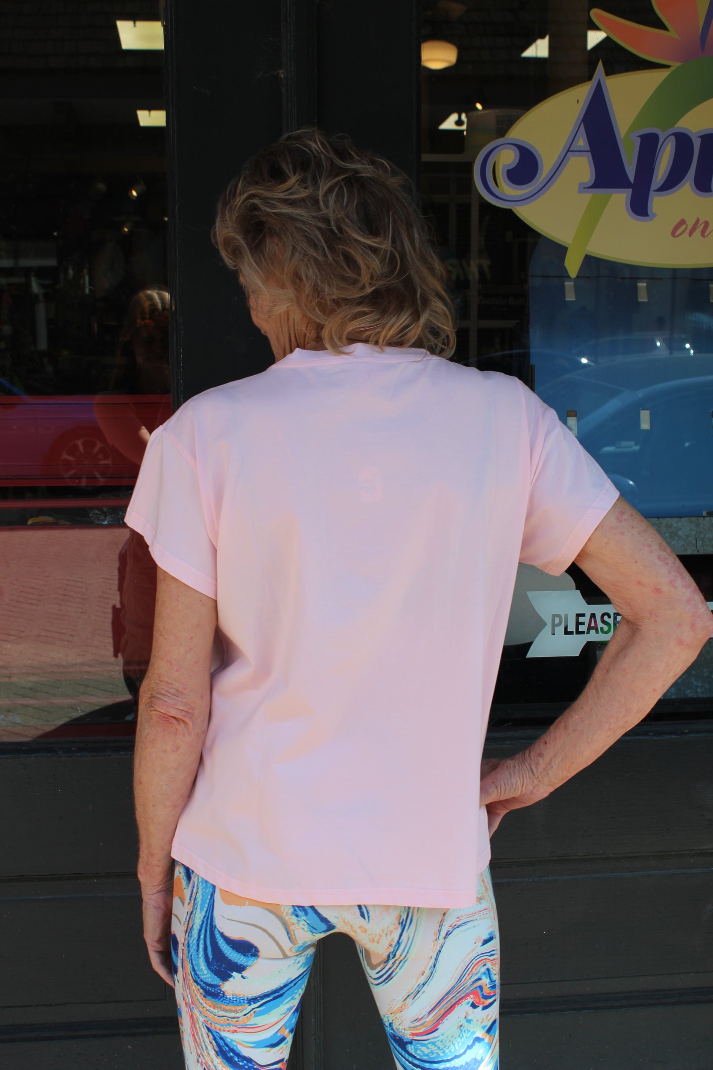Queen of Sparkles Light Pink 'USA' Bandana Tee