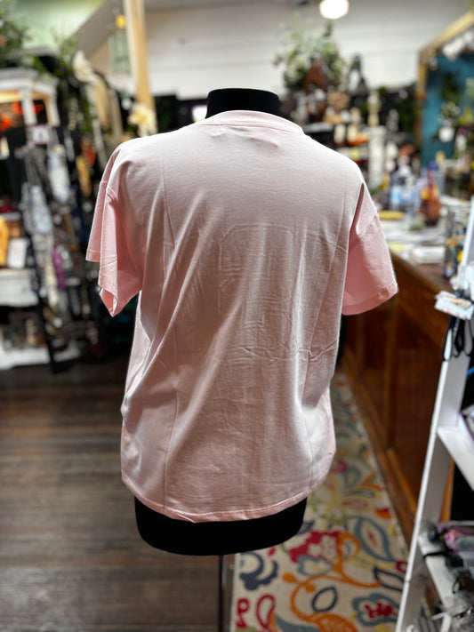 Queen of Sparkles Light Pink 'USA' Bandana Tee