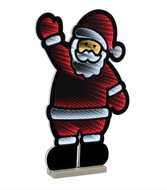 Waving Santa Infinity Light, UL Plug In