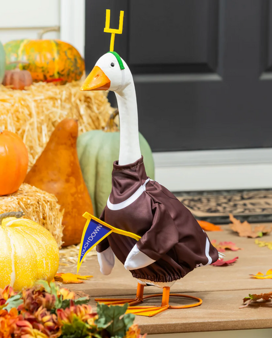 Giddy the Porch Goose Football Post Outfit