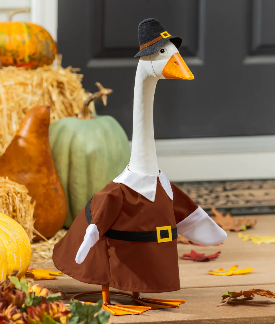 Porch Goose Harvest Pilgrim Couple Outfit