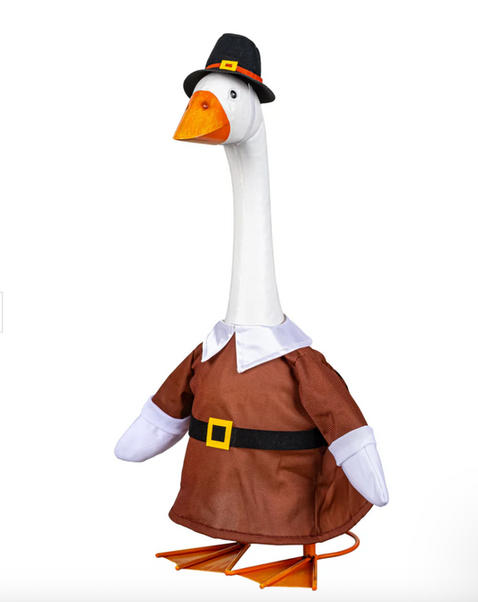 Giddy the Porch Goose Harvest Pilgrim Couple Outfit