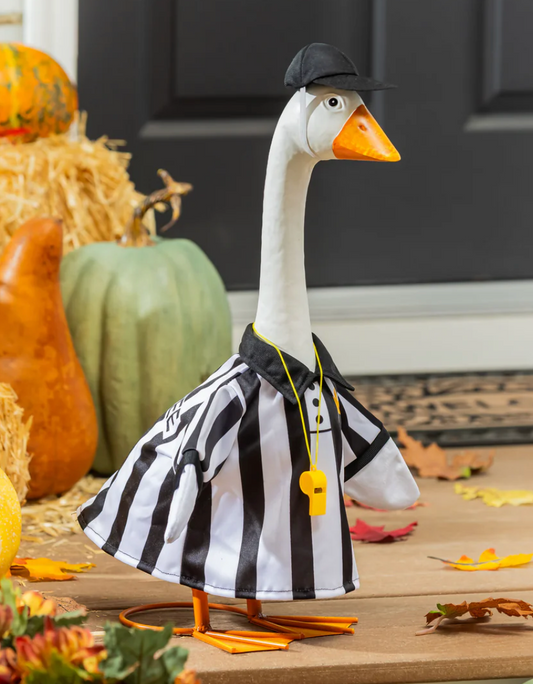 Giddy the Porch Goose Referee Outfit