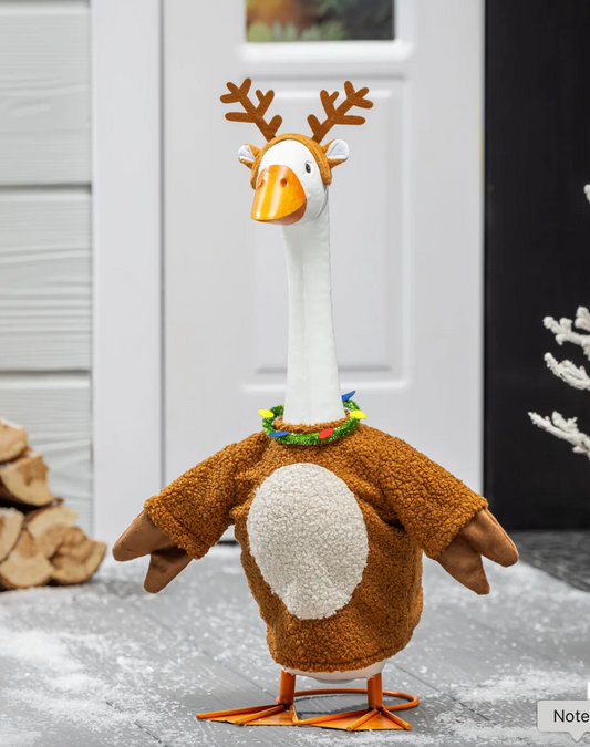 Giddy the Porch Goose Reindeer Outfit