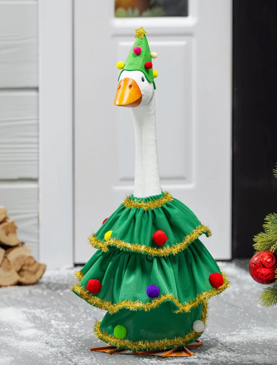 Giddy the Porch Goose Christmas Tree Outfit