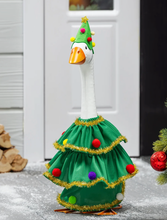 Giddy the Porch Goose Christmas Tree Outfit