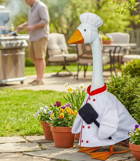 Giddy the Porch Goose Chef Outfit