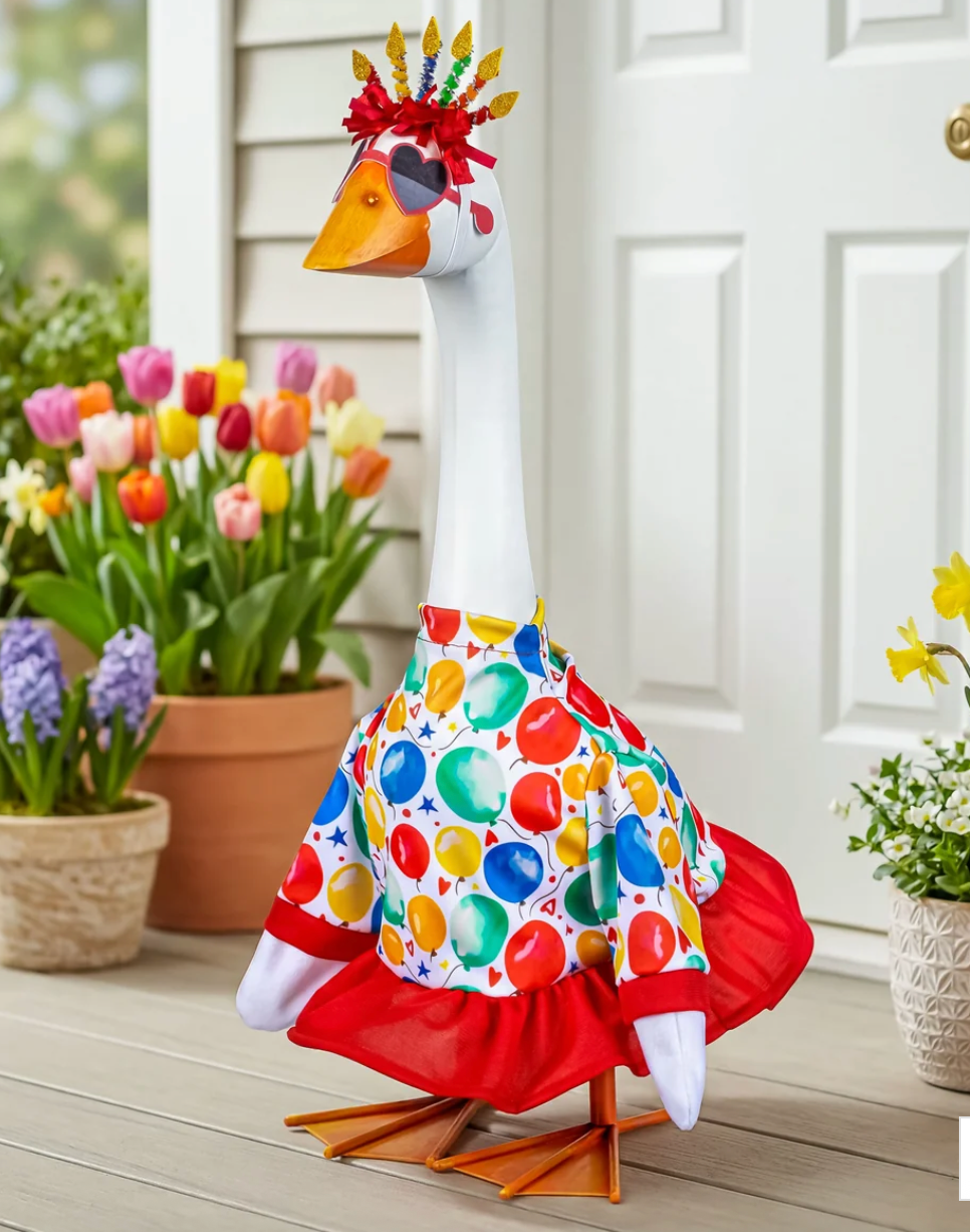 Giddy the Porch Goose Birthday Fashion Outfit