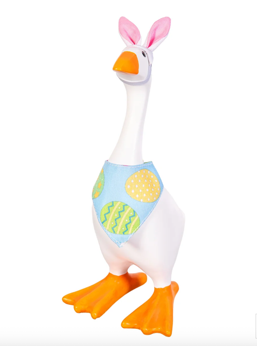 Gordy the Desktop Goose Easter Bunny Outfit
