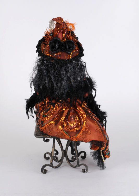 Wine Elegance Sitting Witch