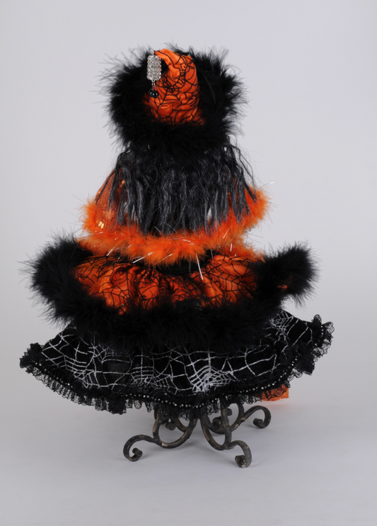 Lighted Glitzy Orange Witch