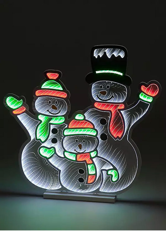 26" Snowman Infinity Light, UL Plug In