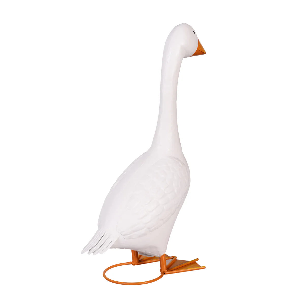Metal Porch Goose Statue 21"